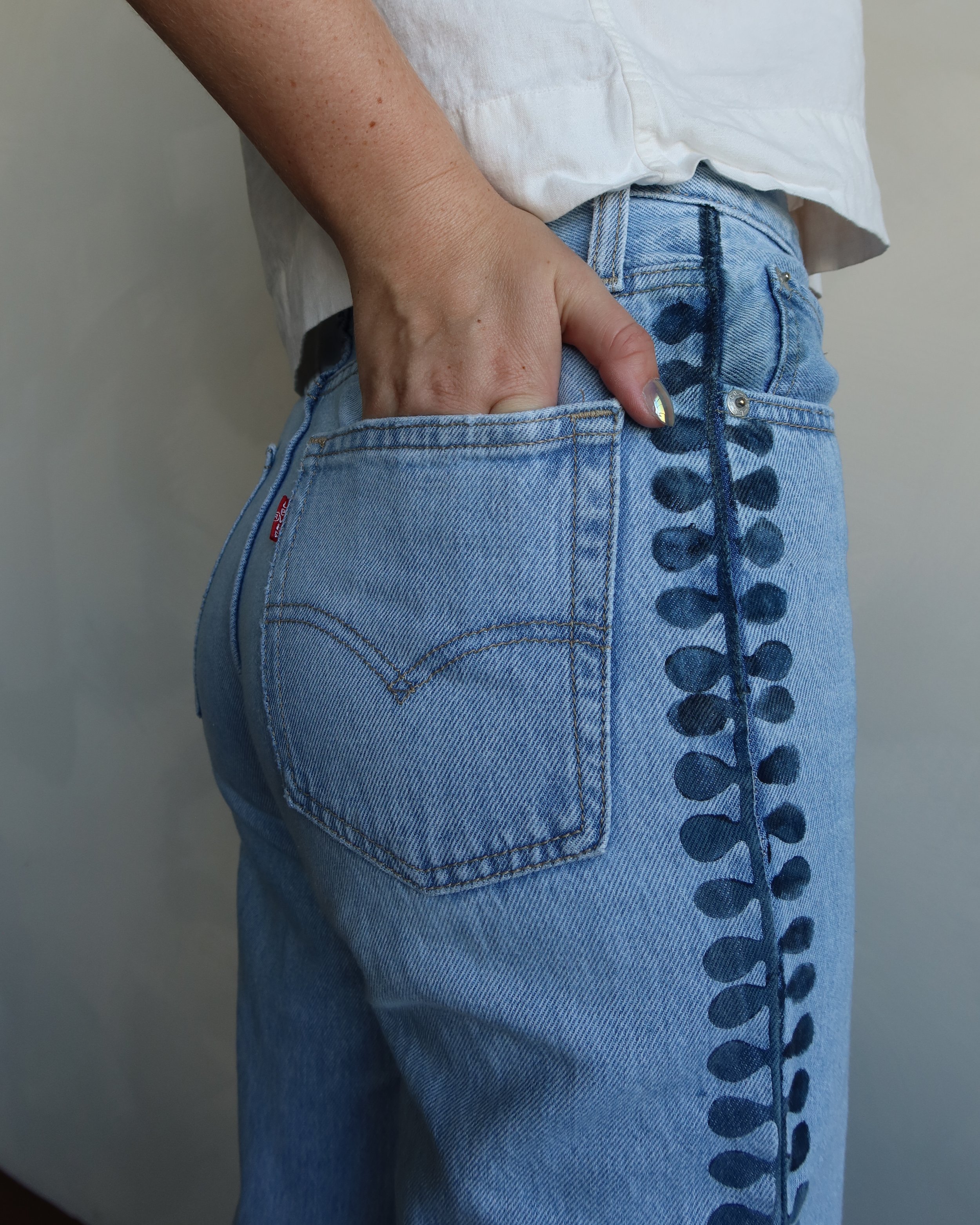 Garden Printed Levi's 501 Jeans (W30 L29) — reMade By Meg